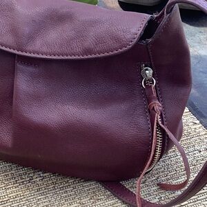 Vince Camuto Brown Crossbody Bag with Adjustable Straps and Slouchy Design